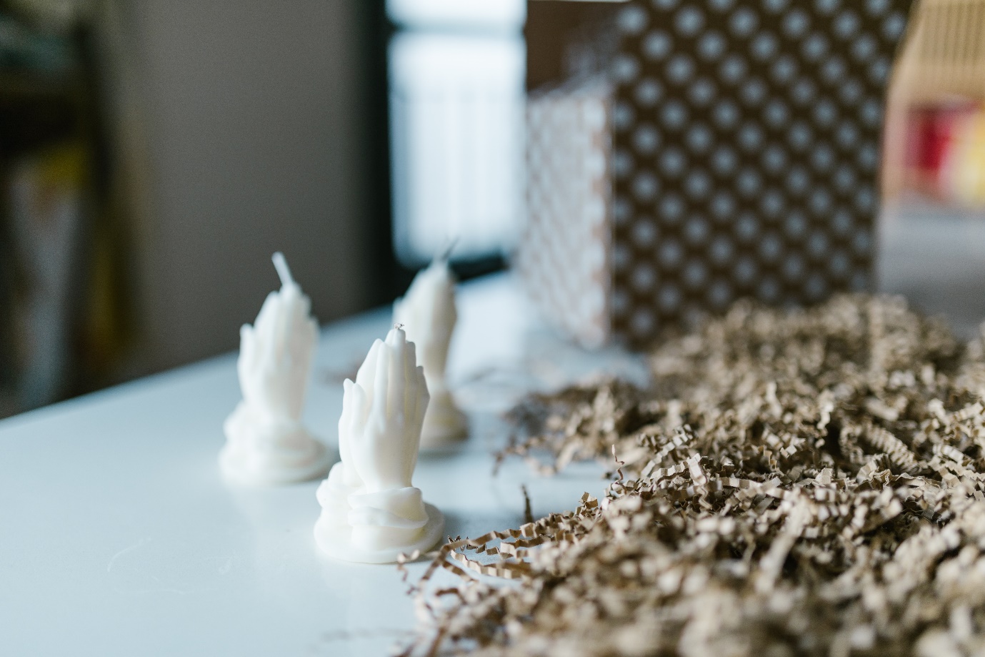 Shredded Papers on a table