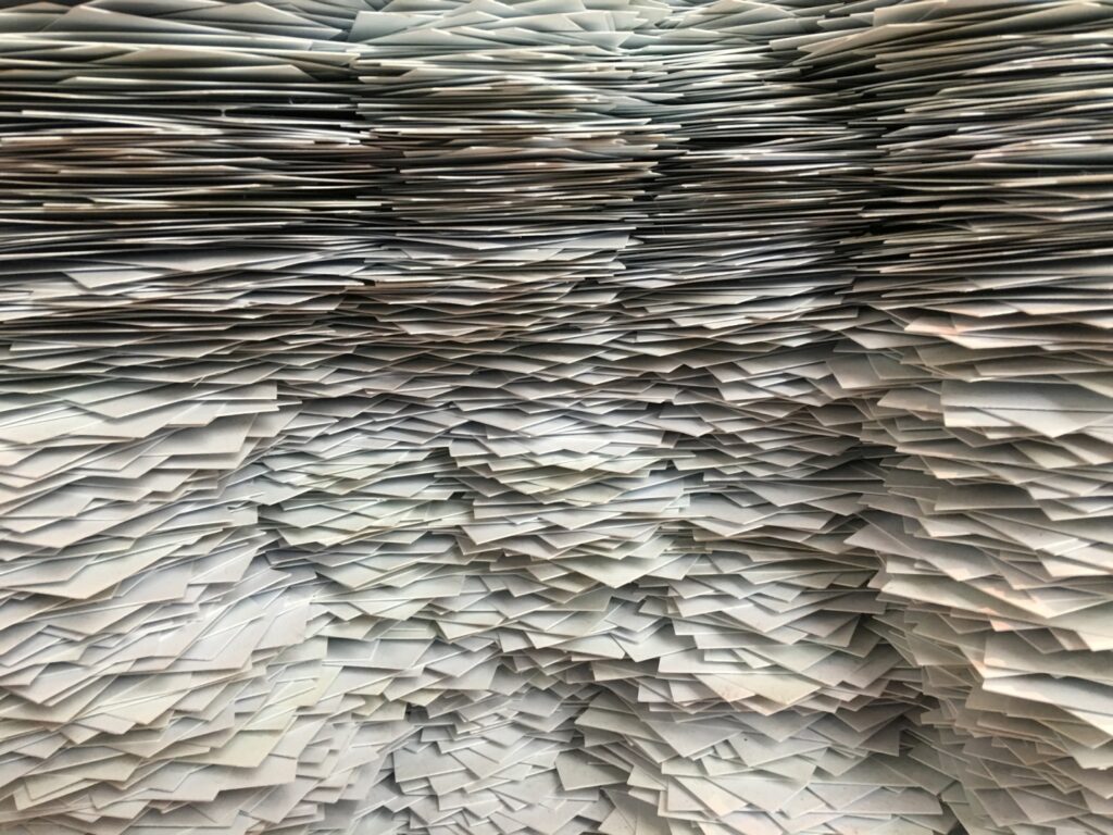 Shredding paper on a shred day